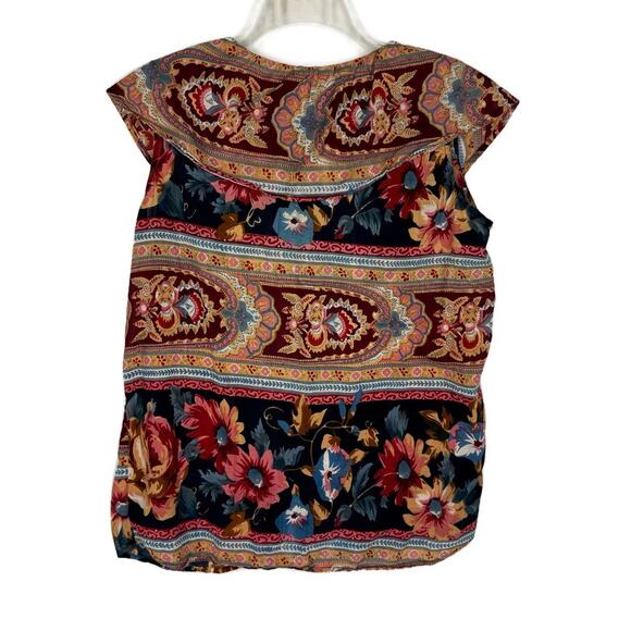 Vtg Atlast Studio Boho Floral Button Up Top Flare Skirt Set Women Medium - Picture 4 of 14